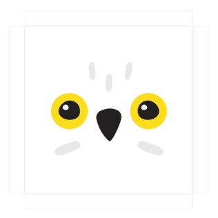 Sticker Ikea Lack Hibou Blanc