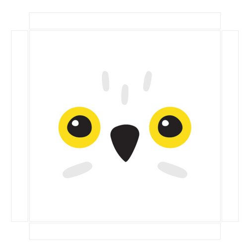 Sticker Ikea Lack Hibou Blanc