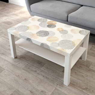 Sticker Ikea Lack Chic Blanc 90x55cm