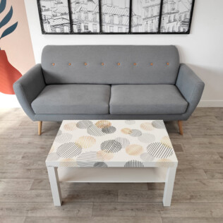 Sticker Ikea Lack Chic Blanc 90x55cm