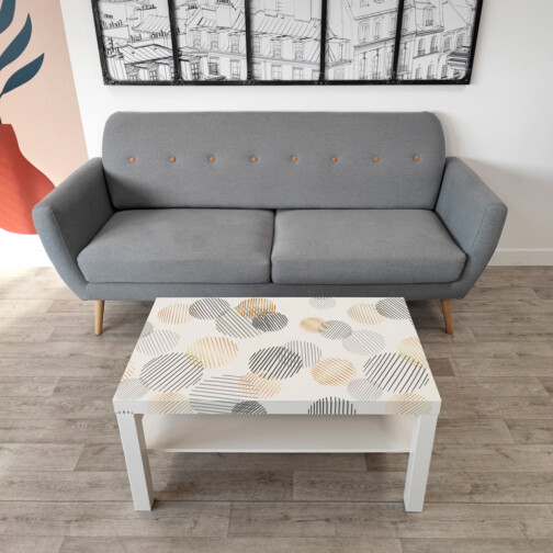 Sticker Ikea Lack Chic Blanc 90x55cm