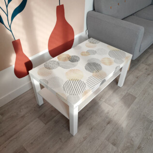 Sticker Ikea Lack Chic Blanc 90x55cm