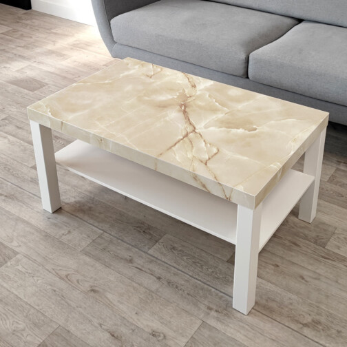 Sticker Ikea Lack Marbre Crema 90x55cm
