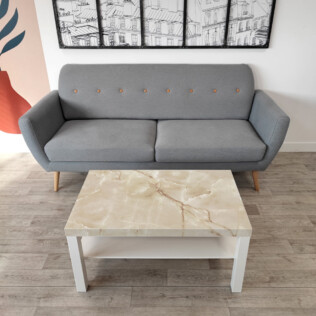 Sticker Ikea Lack Marbre Crema 90x55cm