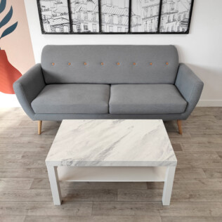 Sticker Ikea Lack Marbre Imitation 90x55cm