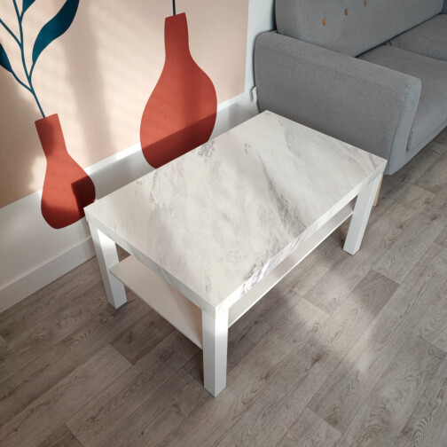 Sticker Ikea Lack Marbre Imitation 90x55cm
