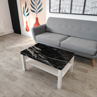 Sticker Ikea Lack Marbre Marquina 90x55cm