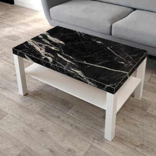 Sticker Ikea Lack Marbre Marquina 90x55cm