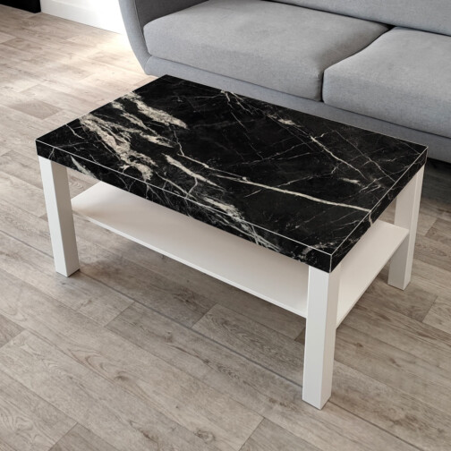 Sticker Ikea Lack Marbre Marquina 90x55cm