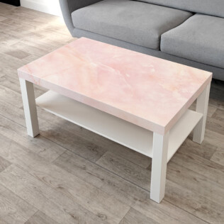 Sticker Ikea Lack Marbre Rose 90x55cm