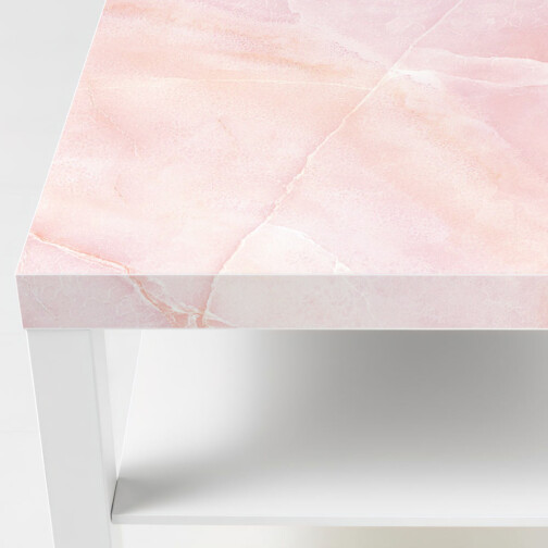 Sticker Ikea Lack Marbre Rose 90x55cm