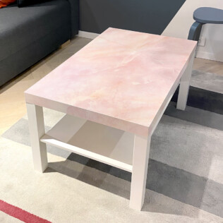 Sticker Ikea Lack Marbre Rose 90x55cm
