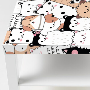 Sticker Ikea Lack Minou Matou 90x55cm