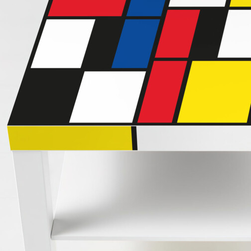 Sticker Ikea Lack Mondrian 90x55cm