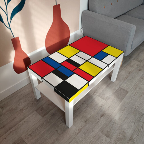Sticker Ikea Lack Mondrian 90x55cm