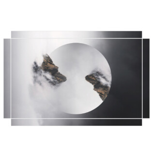 Sticker Ikea Lack Sommets Nuageux 90x55cm