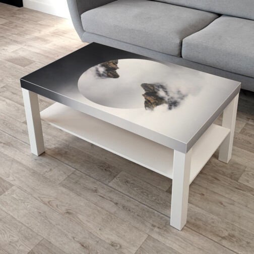Sticker Ikea Lack Sommets Nuageux 90x55cm