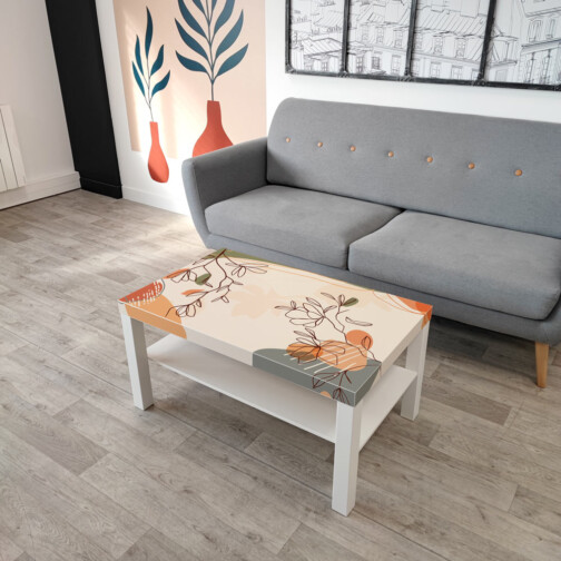 Sticker Ikea Lack Nature Abstraite 90x55cm