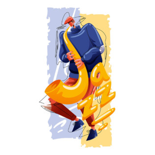 Sticker Jazz Saxo