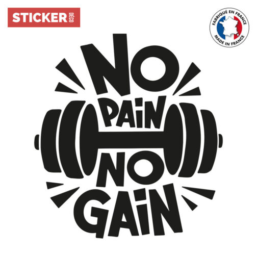 Sticker Citation No Pain No Gain
