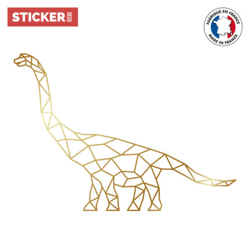 Sticker Dinosaure Origami Or