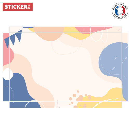 Sticker Ikea Lack Abstrait Pastel 90x55cm
