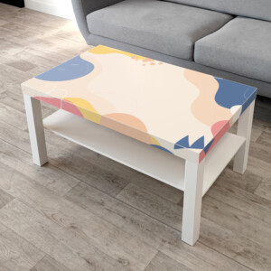 Sticker Ikea Lack Abstrait Pastel 90x55cm
