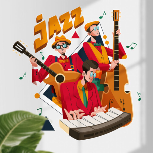 Sticker Musique Jazz