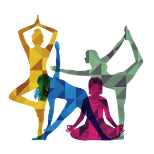 Sticker Silhouettes Yoga