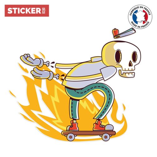 Stickers Skater Squelette