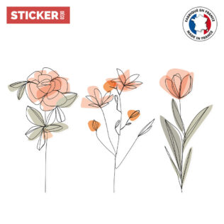 Stickers Jardin Fleurie Minimaliste