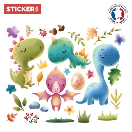 Stickers Dinosaures Sourient