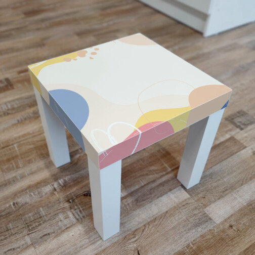 Sticker Ikea Lack Abstrait Pastel 35x35cm