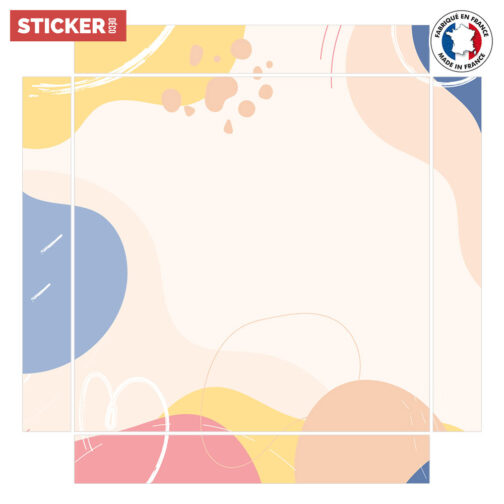 Sticker Ikea Lack Abstrait Pastel 35x35cm