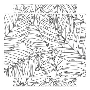 Sticker Ikea Feuilles Tropicales 35x35cm