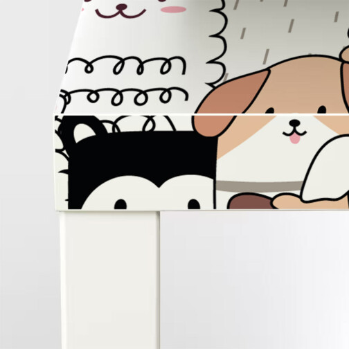 Sticker Ikea Lack Minou Matou 35x35cm