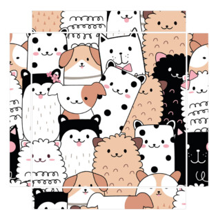Sticker Ikea Lack Minou Matou 35x35cm