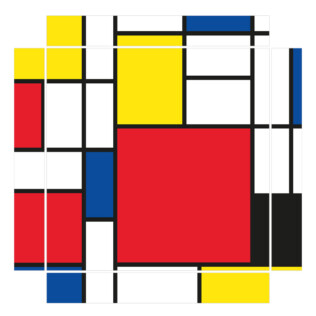 Sticker Ikea Mondrian 35x35cm