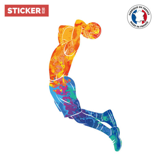 Sticker Basketball Coloré