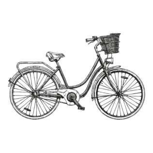 Sticker Bicyclette Gravure