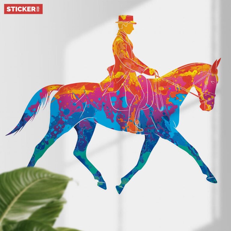 Sticker Cavalier - Stickers Animaux | Stickerdeco.fr