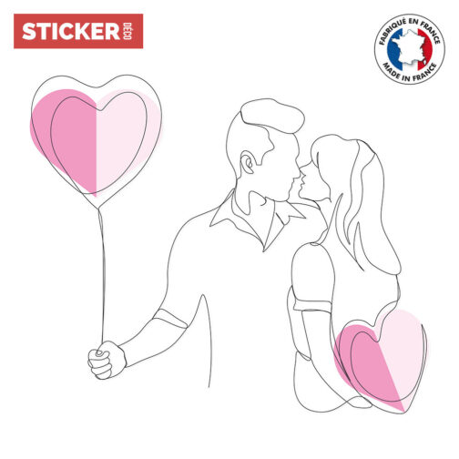Sticker Amour Line Art