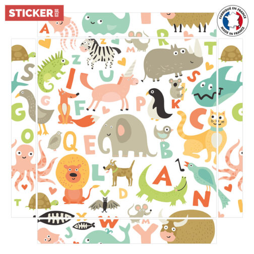 Sticker Ikea Lack Animalphabet 35x35cm