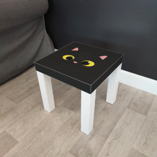 Sticker Ikea Lack Chat Noir 35x35cm