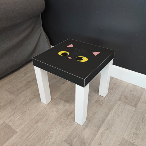 Sticker Ikea Lack Chat Noir 35x35cm
