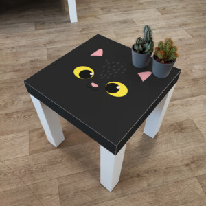 Sticker Ikea Lack Chat Noir 35x35cm