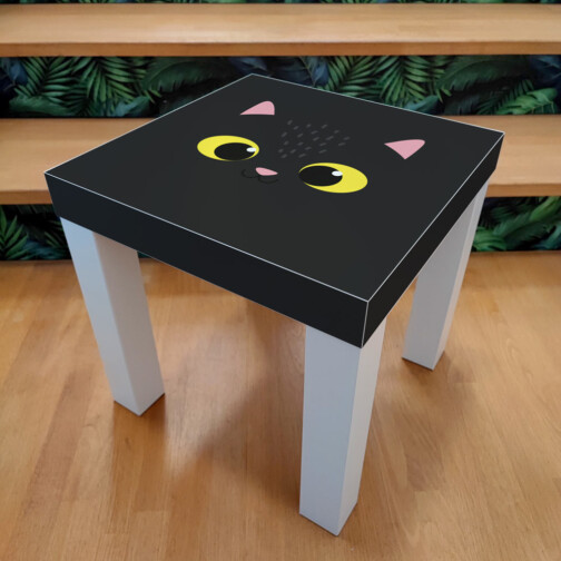 Sticker Ikea Lack Chat Noir 35x35cm