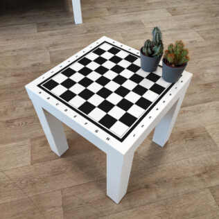 Sticker Ikea Lack Jeu Echecs 35x35cm
