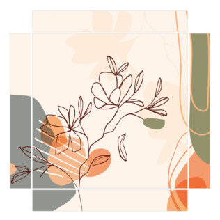 Sticker Ikea Lack Nature Abstraite 35x35cm