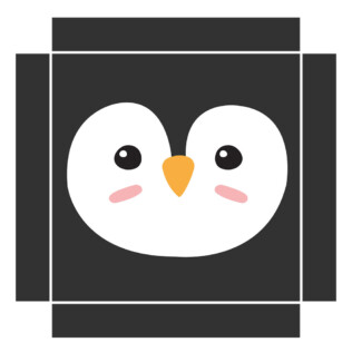 Sticker Ikea Lack Pingouin 35x35cm